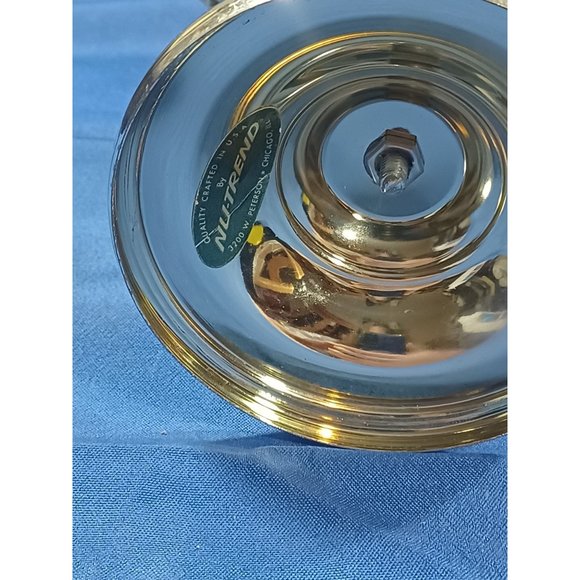 Vintage 1950s Silver Chrome Angel Cherub Bon Bon Candy Dish Footed Serving Tray - Picture 10 of 10